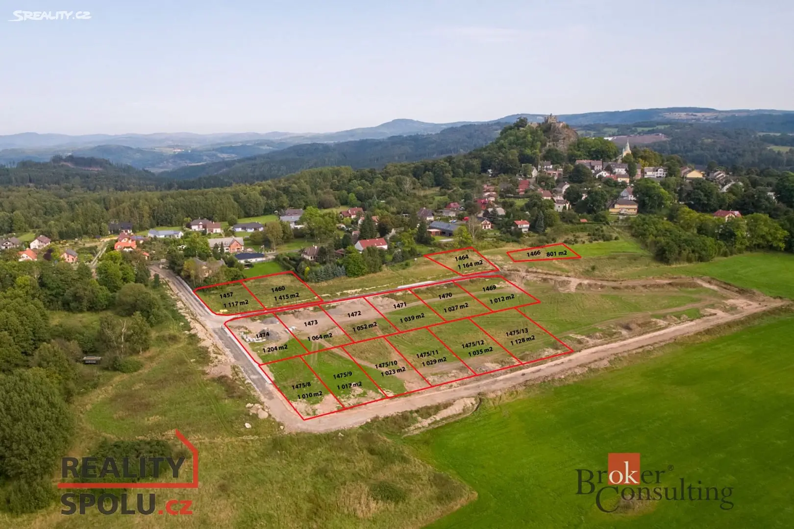 Prodej  stavebního pozemku 1 012 m², Andělská Hora, okres Karlovy Vary