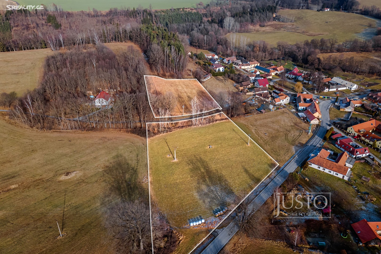 Prodej  stavebního pozemku 15 477 m², Komařice, okres České Budějovice