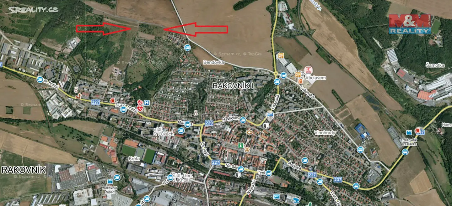 Prodej  stavebního pozemku 4 815 m², Rakovník - Rakovník II, okres Rakovník