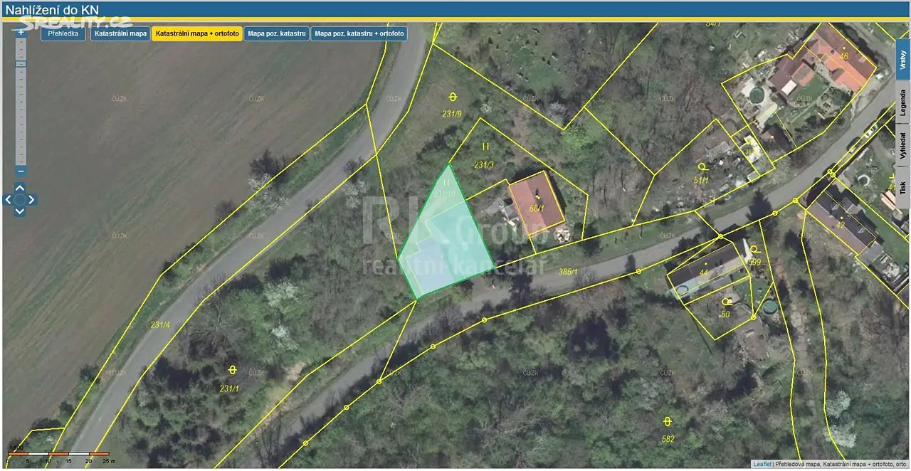 Prodej  stavebního pozemku 435 m², Velemyšleves - Minice, okres Louny