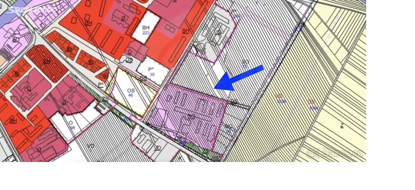Prodej  stavebního pozemku 1 378 m², Veselí nad Moravou, okres Hodonín