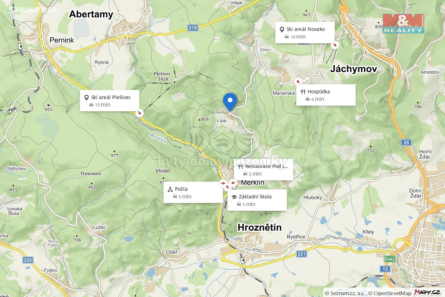 Prodej  komerčního pozemku 2 000 m², Merklín - Lípa, okres Karlovy Vary