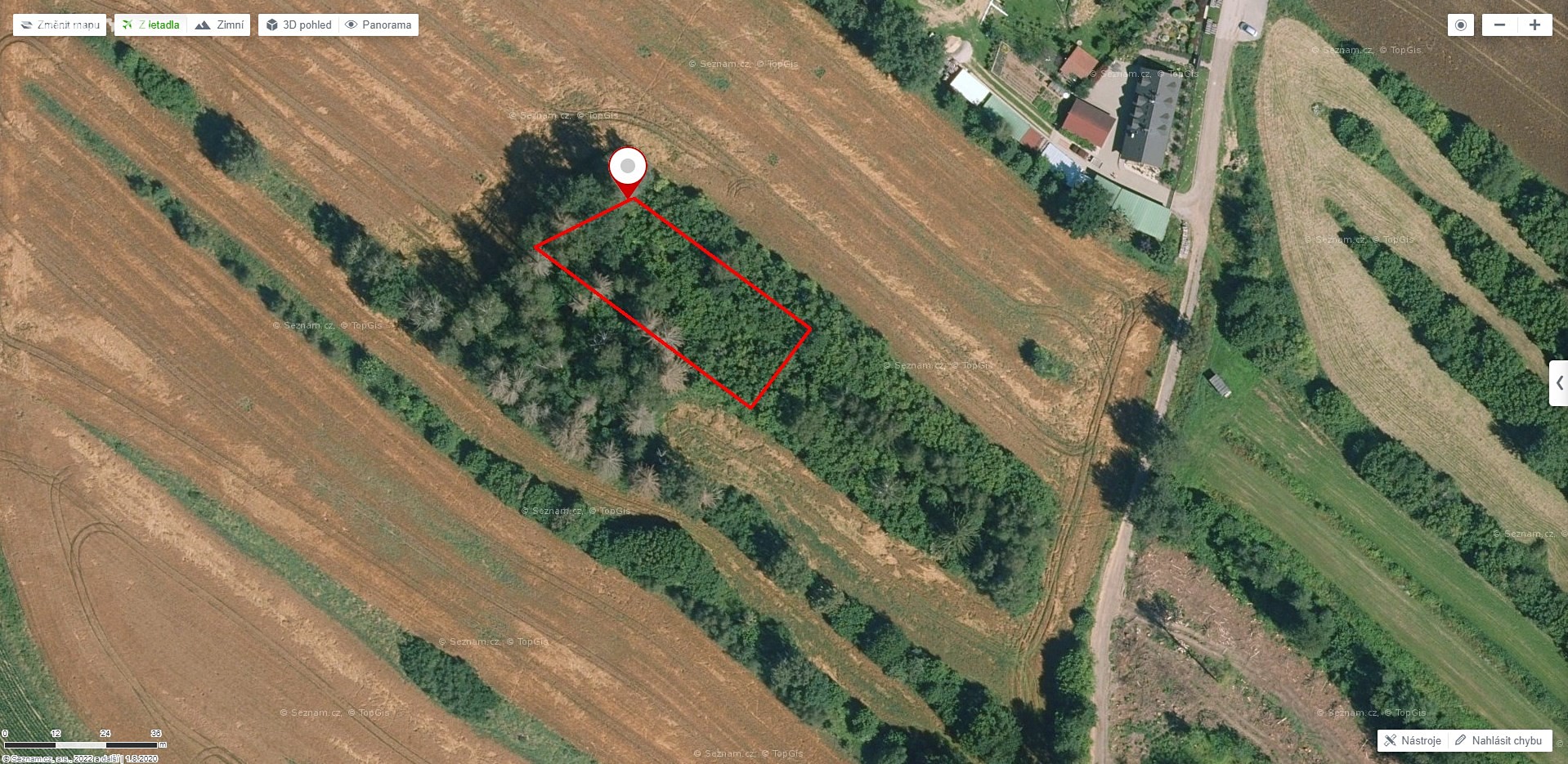 Prodej  lesa 3 739 m², Dolní Cerekev, okres Jihlava