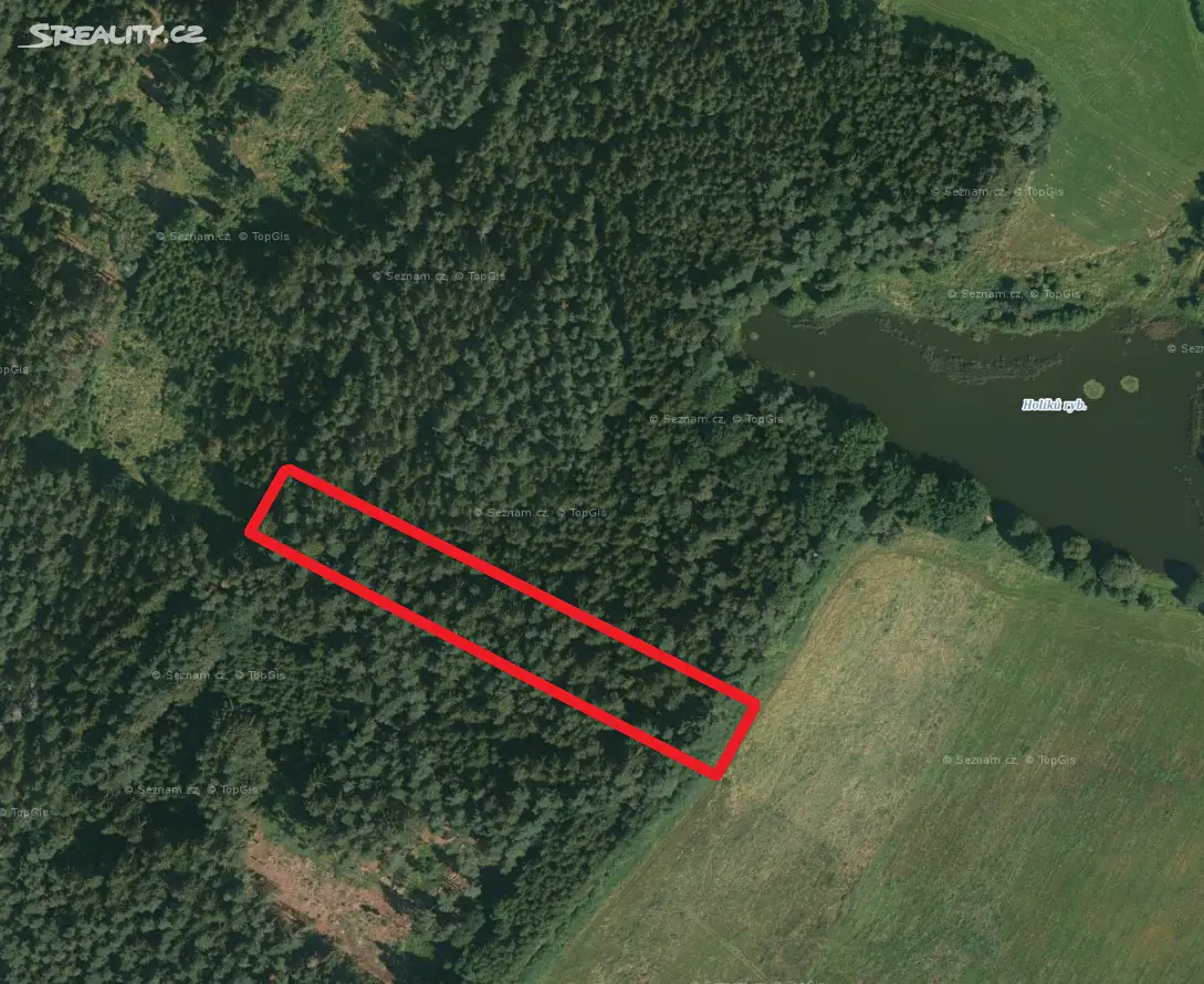 Prodej  lesa 322 m², Jindřichův Hradec - Políkno, okres Jindřichův Hradec