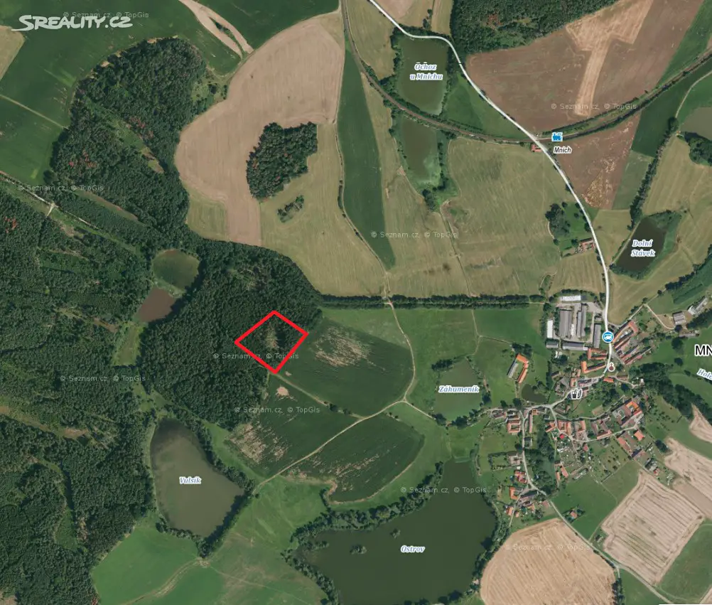 Prodej  lesa 5 175 m², Kardašova Řečice - Mnich, okres Jindřichův Hradec