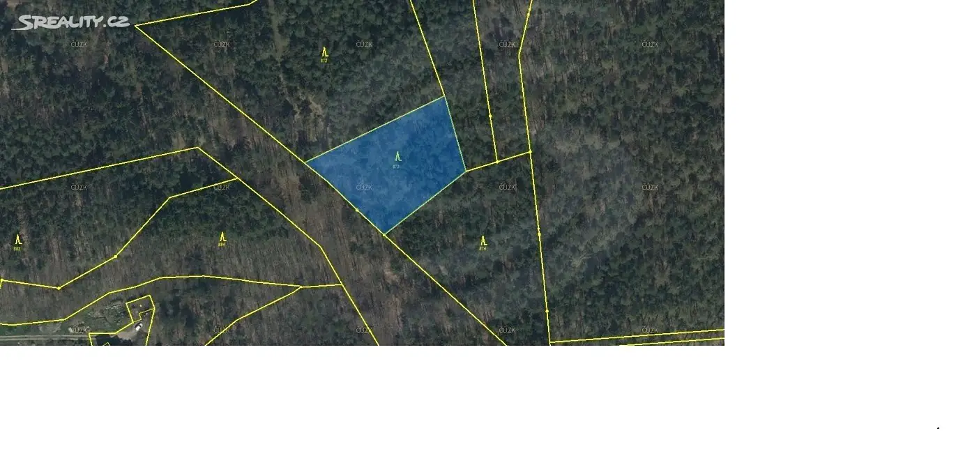 Prodej  lesa 1 761 m², Plzeň - Plzeň 4, okres Plzeň-město