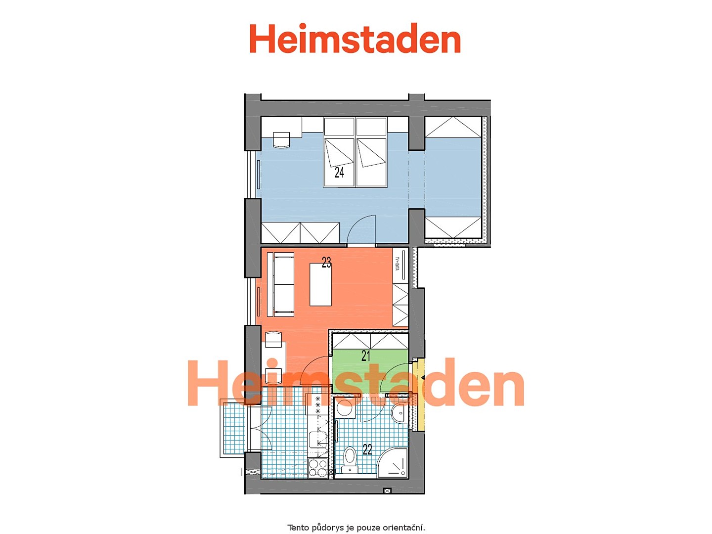 Pronájem bytu 2+kk 47 m², Československé armády, Havířov - Město