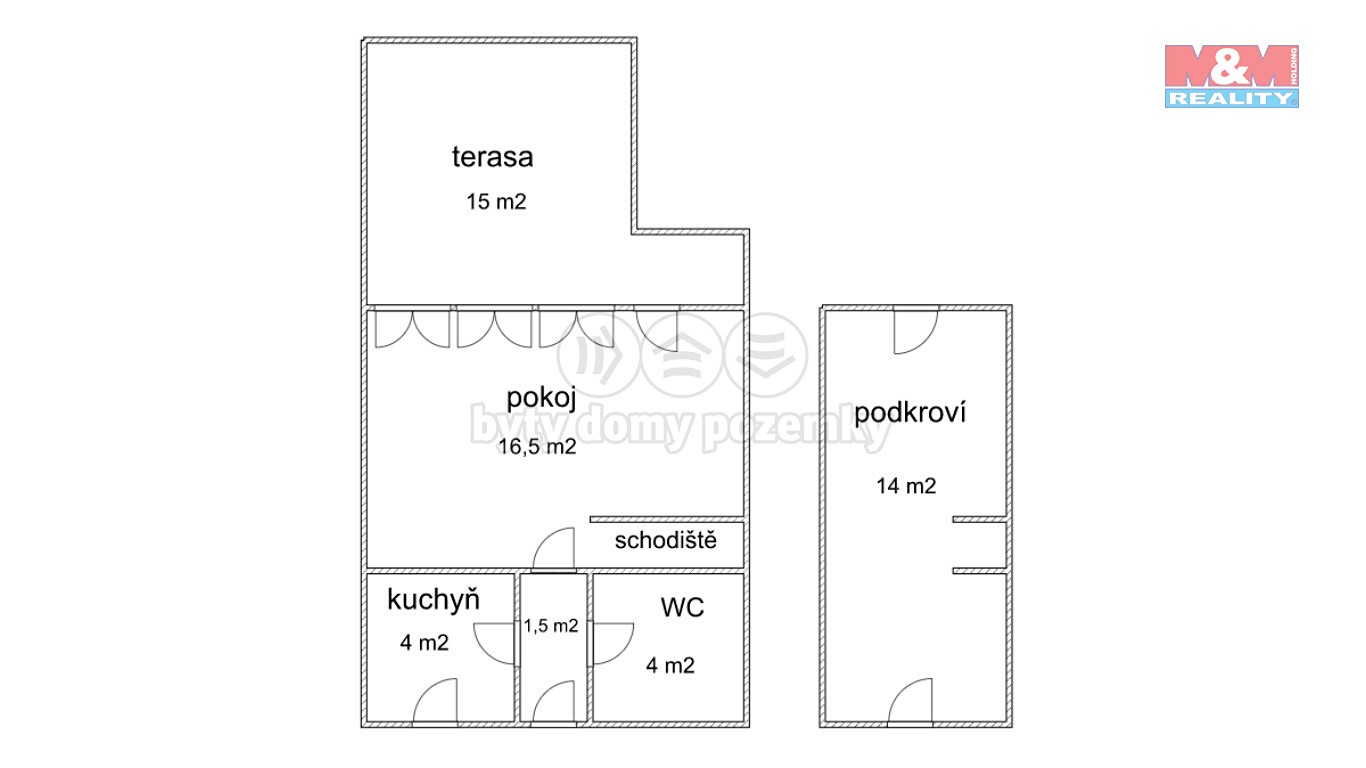 Pronájem  chaty 40 m², pozemek 1 000 m², Svojetice, okres Praha-východ
