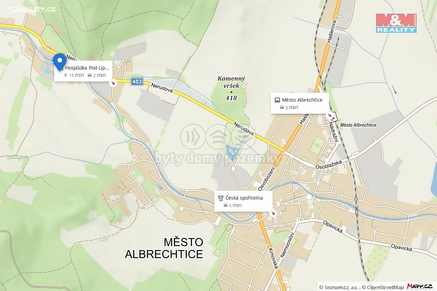 Pronájem  pozemku 800 m², L. Janáčka, Město Albrechtice