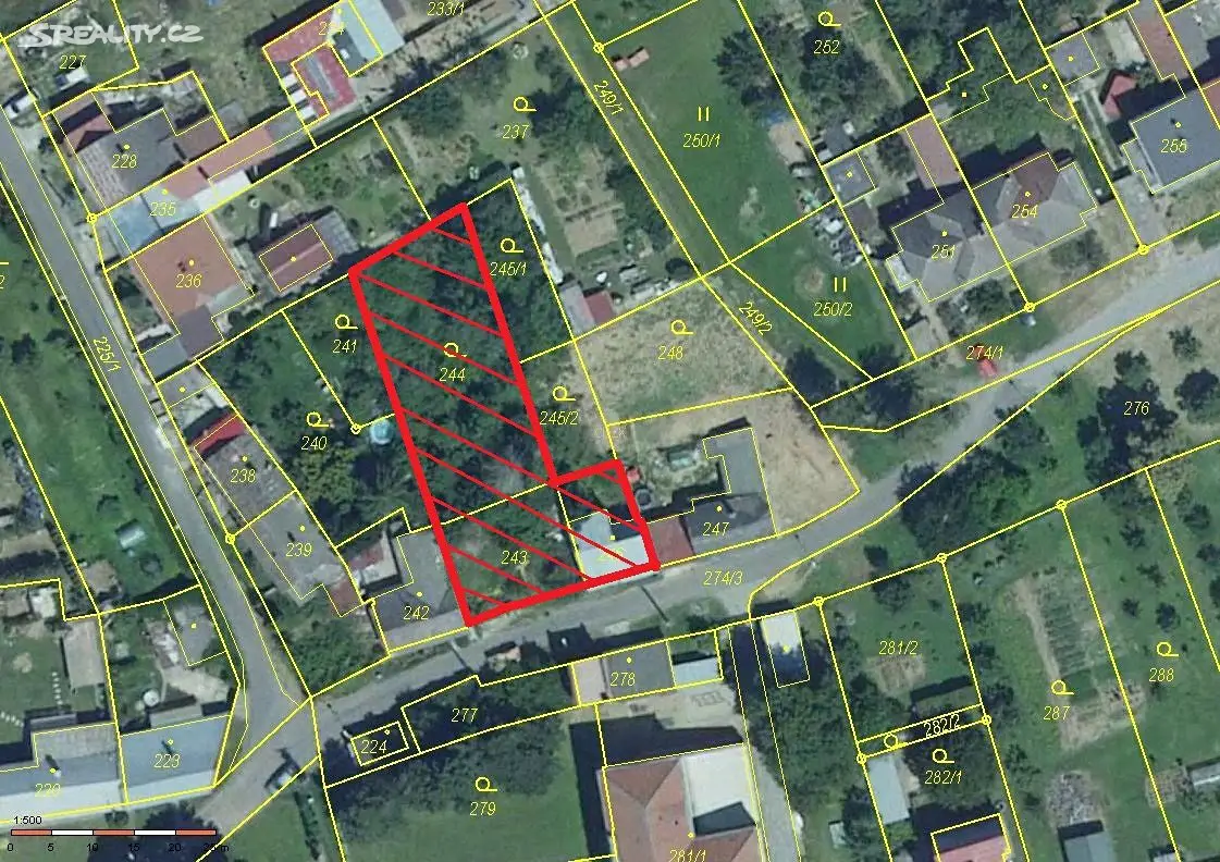 Prodej  stavebního pozemku 823 m², Počenice-Tetětice - Počenice, okres Kroměříž