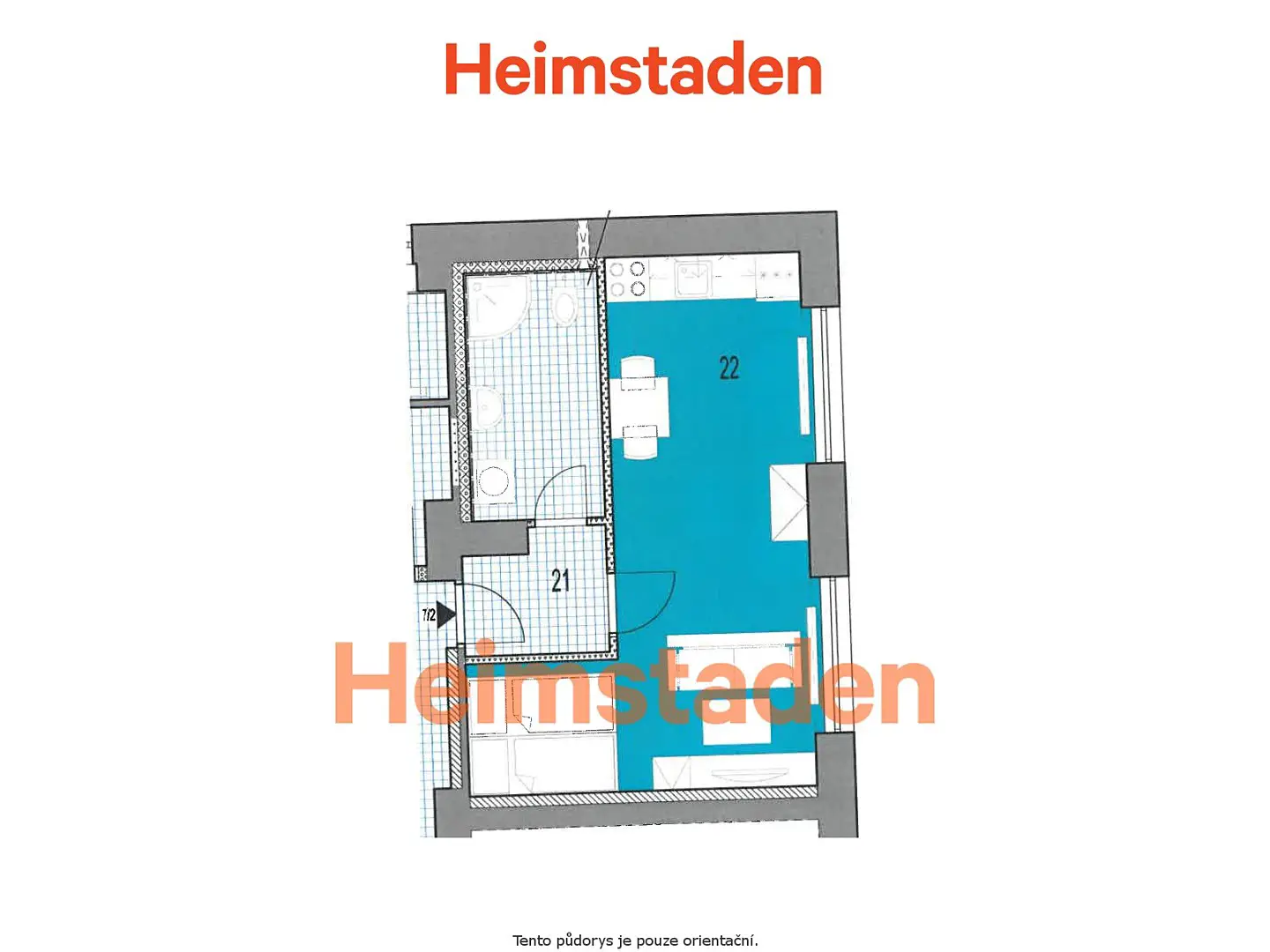 Pronájem bytu 1+kk 31 m², Hornická, Havířov - Prostřední Suchá