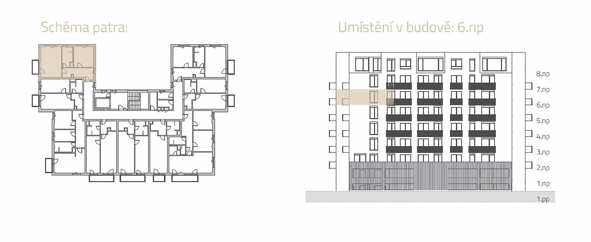 Pronájem bytu 2+kk 56 m², Příčná, Otrokovice - Kvítkovice