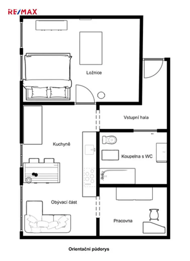 Prodej bytu 2+kk 55 m² (Podkrovní), Vokova, Prachatice - Prachatice II