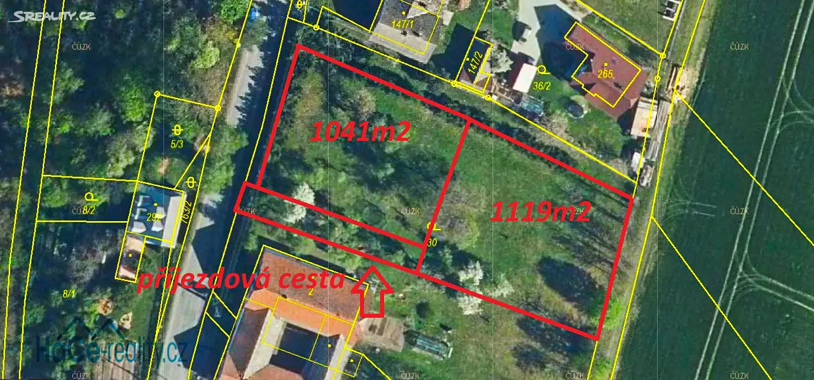 Prodej  stavebního pozemku 2 160 m², Sebranice, okres Svitavy