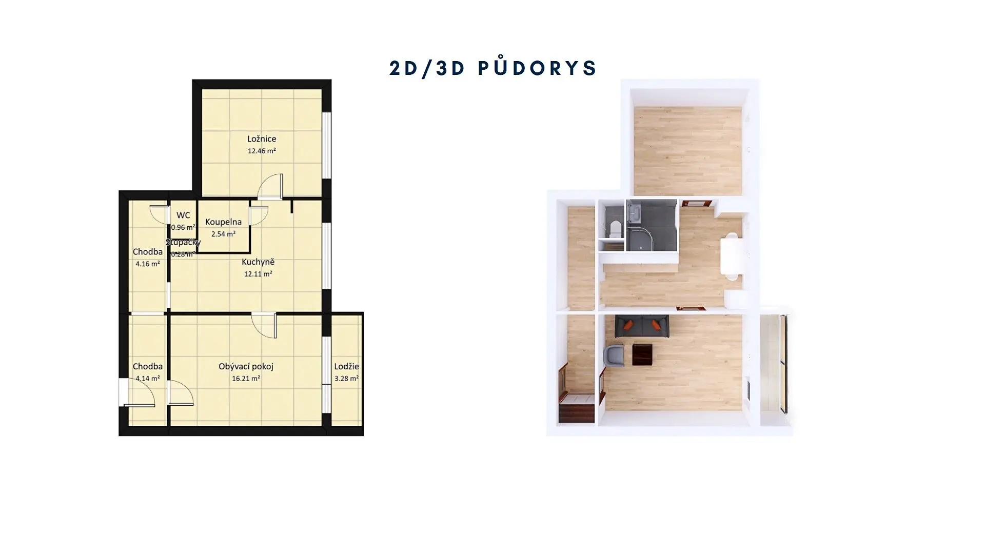 Pronájem bytu 1+1 55 m², Nemocniční, Uničov
