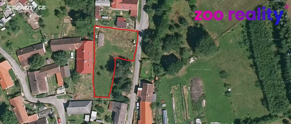 Prodej  stavebního pozemku 774 m², Hoštice, okres Strakonice
