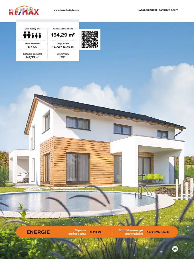 Prodej  projektu na klíč 154 m², pozemek 357 m², Velatice, okres Brno-venkov