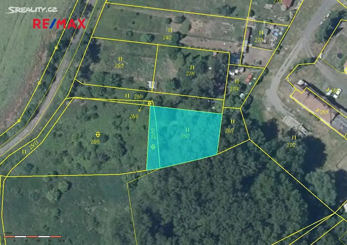 Prodej  stavebního pozemku 690 m², Modlany, okres Teplice