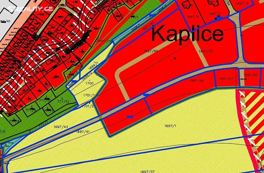 Prodej  pozemku 2 909 m², Kaplice, okres Český Krumlov