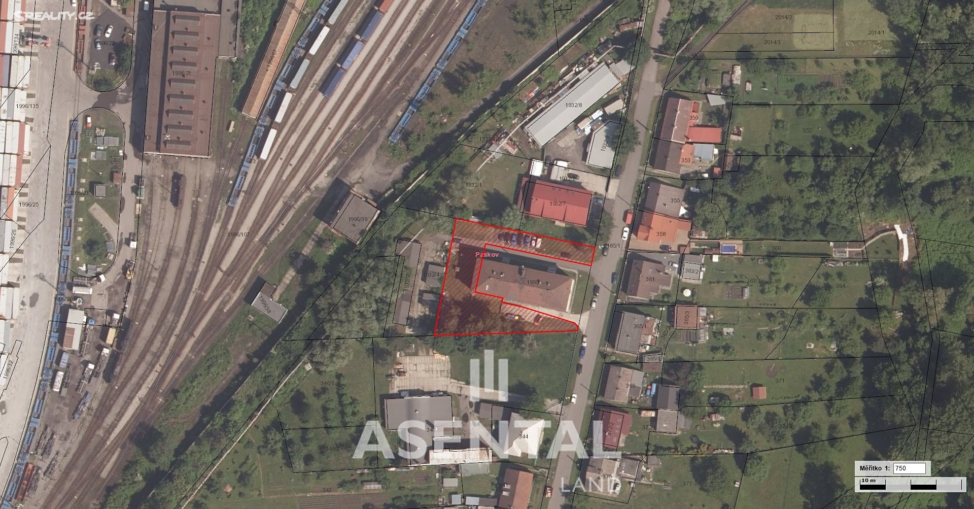 Prodej  pozemku 1 296 m², Rudé armády, Paskov