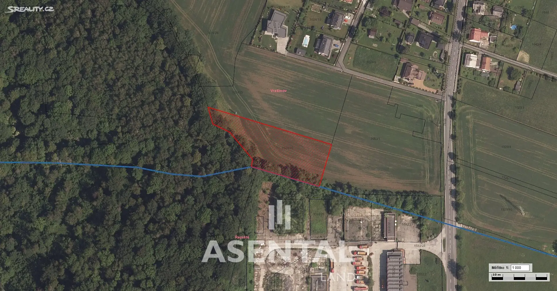 Prodej  pozemku 3 627 m², Vratimov, okres Ostrava-město