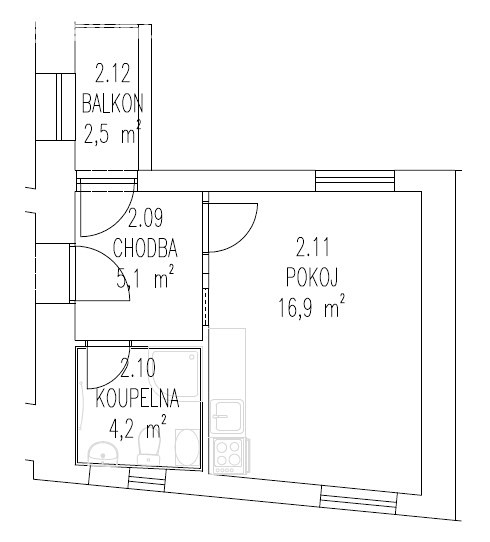 Pronájem bytu 1+kk 32 m², Hřbitovní, Svitavy - Předměstí