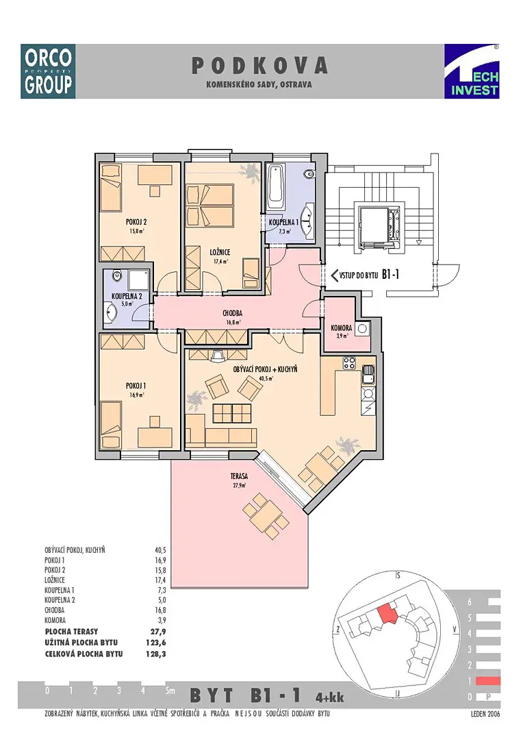 Pronájem bytu 4+kk 128 m², Blahoslavova, Ostrava - Moravská Ostrava