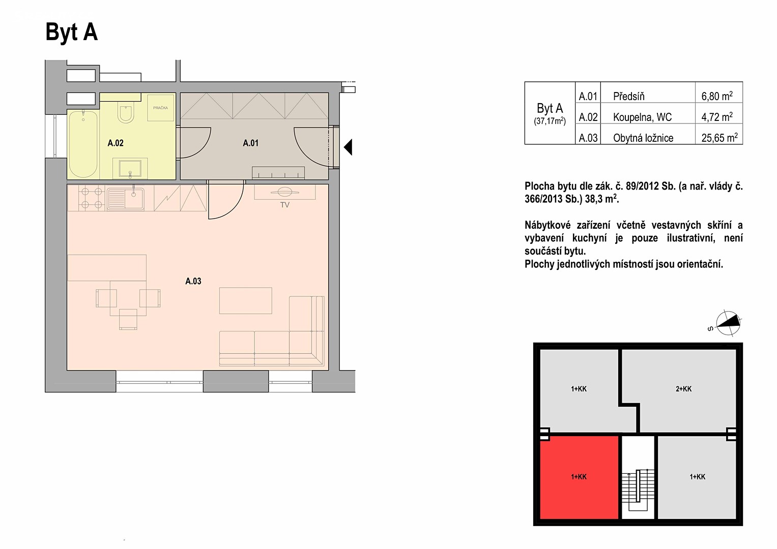 Prodej bytu 1+kk 38 m², Suchohrdelská, Znojmo