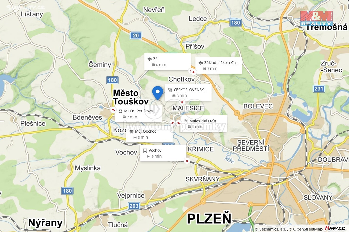 Prodej  zahrady 264 m², Plzeň - Dolní Vlkýš, okres Plzeň-město