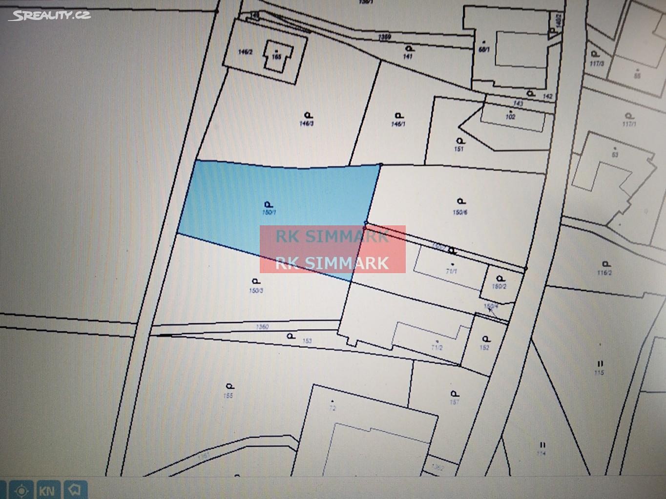 Prodej  stavebního pozemku 1 941 m², Odry - Kamenka, okres Nový Jičín