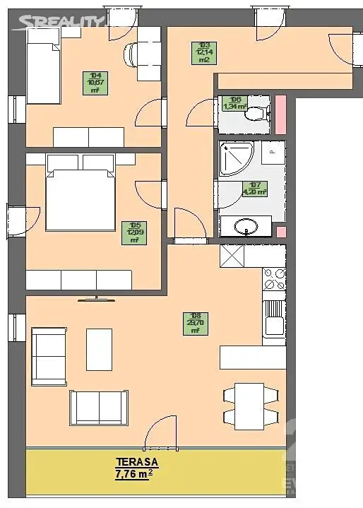 Pronájem bytu 3+kk 77 m², Havlíčkova, Havlíčkův Brod