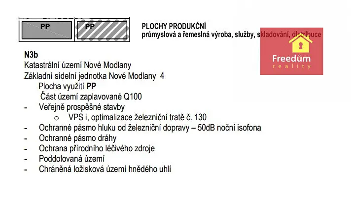 Prodej  komerčního pozemku 5 196 m², Krupka - Nové Modlany, okres Teplice
