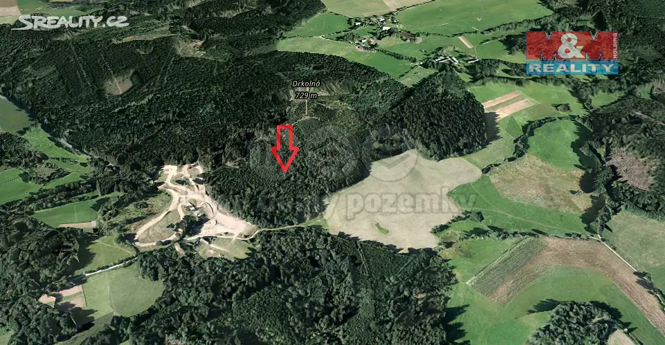 Prodej  lesa 6 061 m², Kolinec - Lukoviště, okres Klatovy