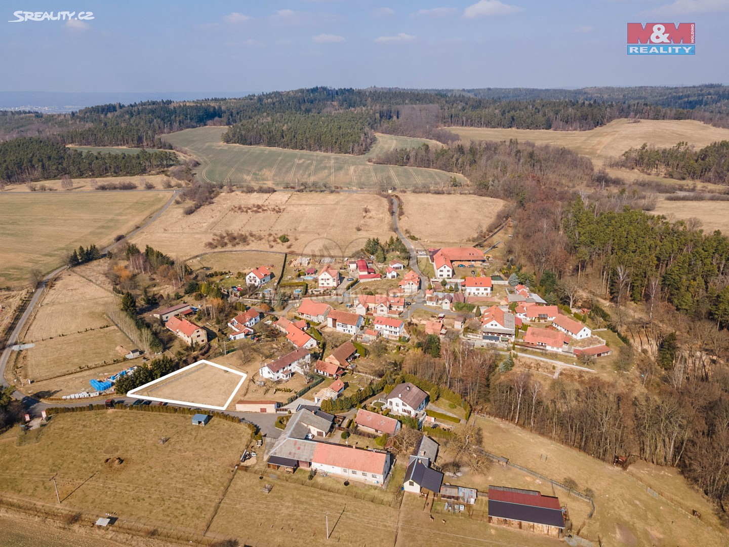 Prodej  stavebního pozemku 1 156 m², Drhovy - Homole, okres Příbram