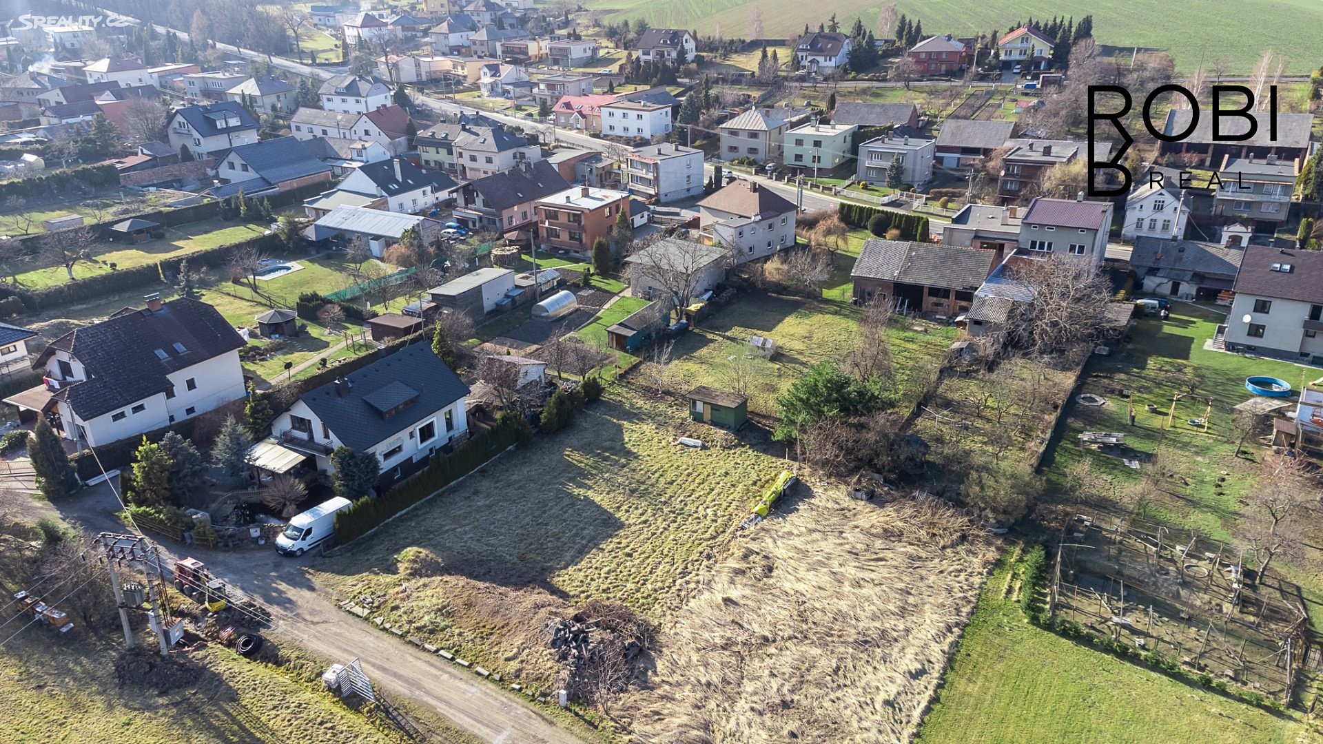 Prodej  stavebního pozemku 1 960 m², Polní, Hněvošice
