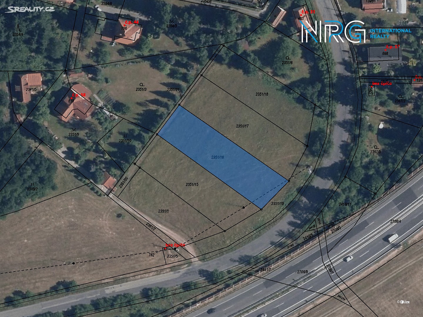 Prodej  stavebního pozemku 1 411 m², Voznice, okres Příbram