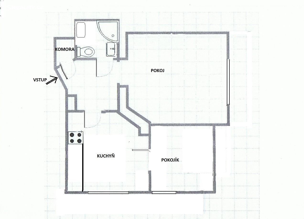 Pronájem bytu 2+1 38 m², Spolupráce, Praha 4 - Nusle