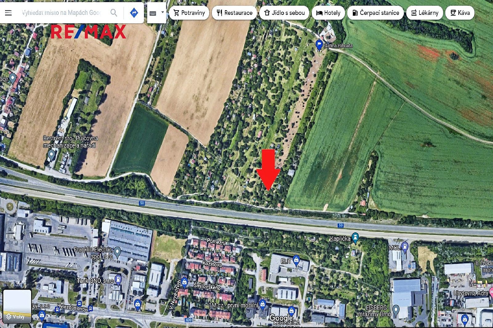 Pronájem  zahrady 684 m², Brno, okres Brno-město