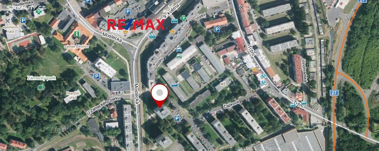 Pronájem bytu 1+kk 22 m², Mostecká, Litvínov - Horní Litvínov