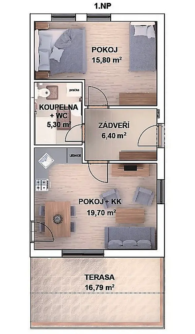 Prodej bytu 2+kk 64 m², Václavov u Bruntálu, okres Bruntál