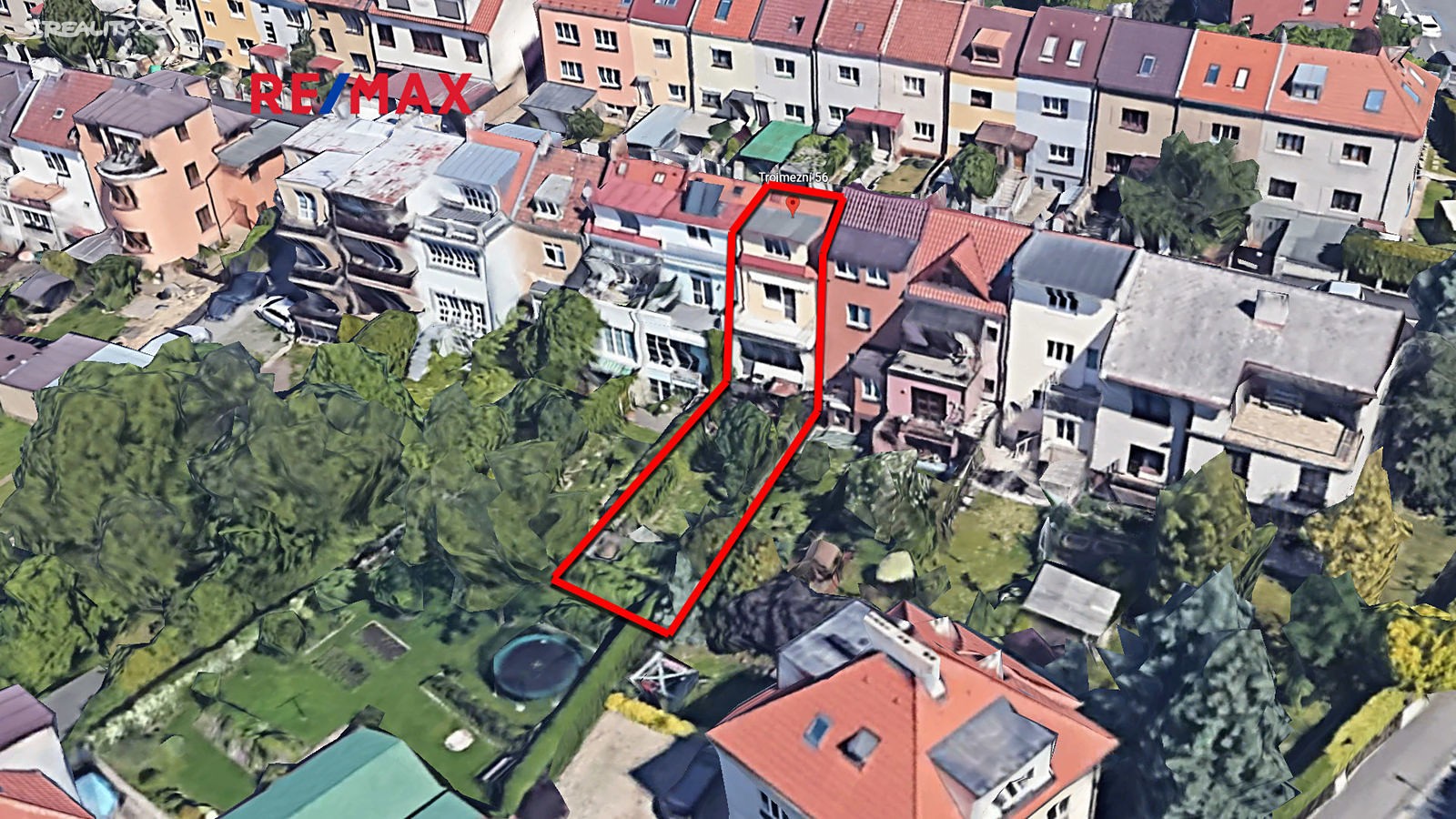 Prodej  stavebního pozemku 150 m², Trojmezní, Praha 9 - Libeň