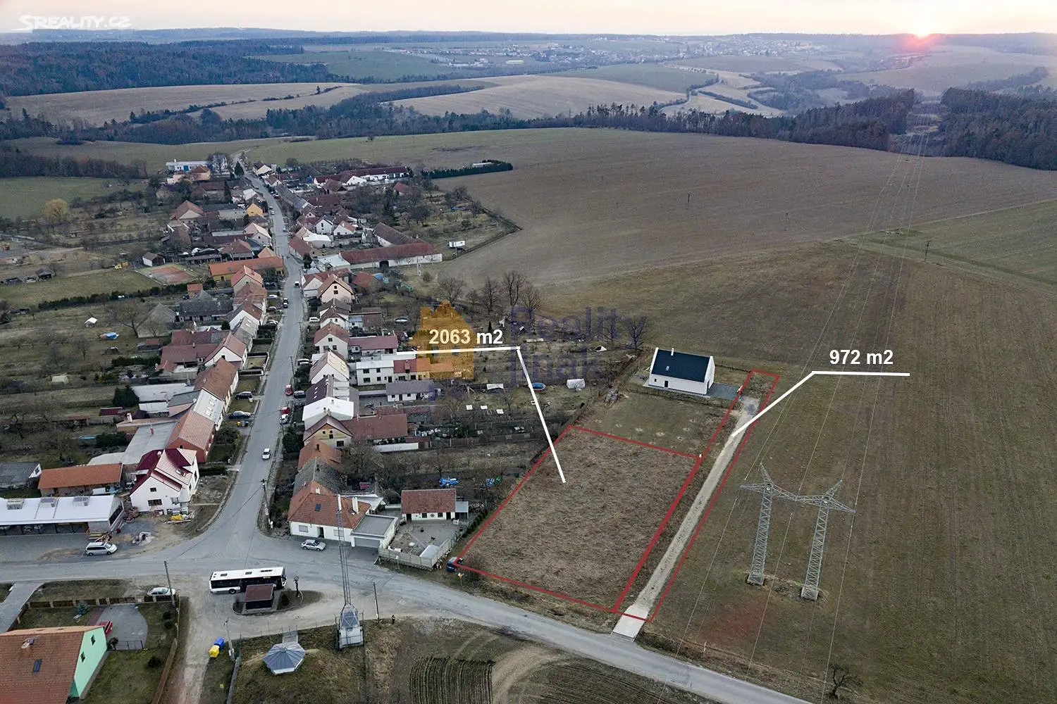 Prodej  stavebního pozemku 2 549 m², Litostrov, okres Brno-venkov
