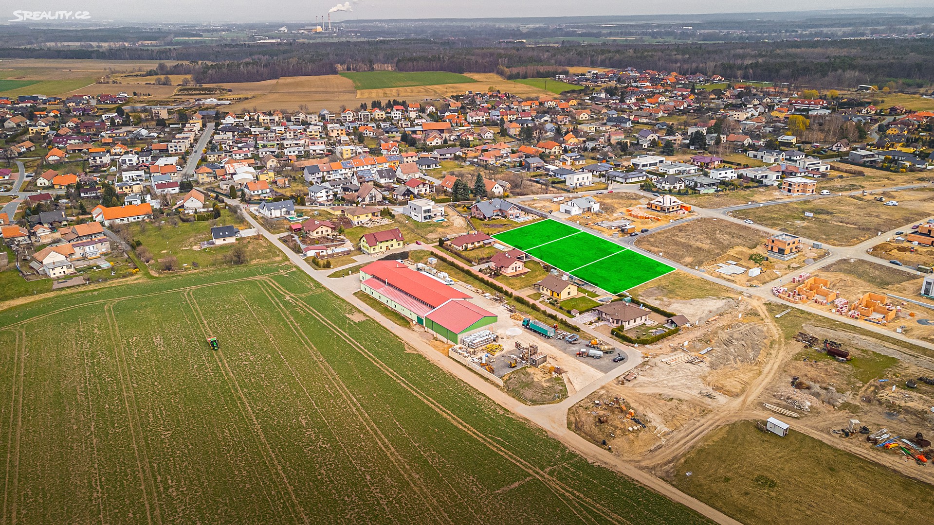 Prodej  stavebního pozemku 1 176 m², Srch, okres Pardubice