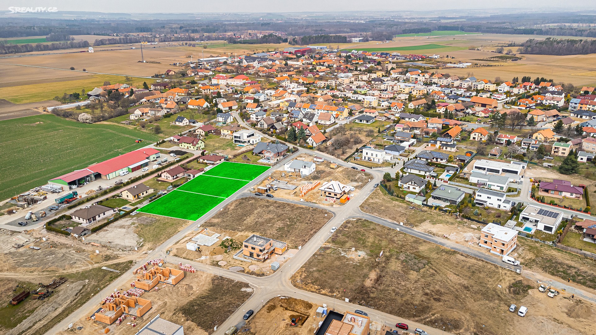 Prodej  stavebního pozemku 1 176 m², Srch, okres Pardubice