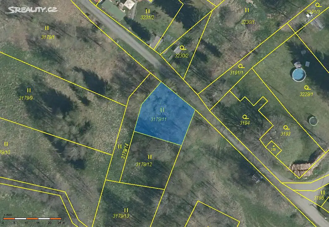 Prodej  stavebního pozemku 436 m², Stará Voda - Sekerské Chalupy, okres Cheb