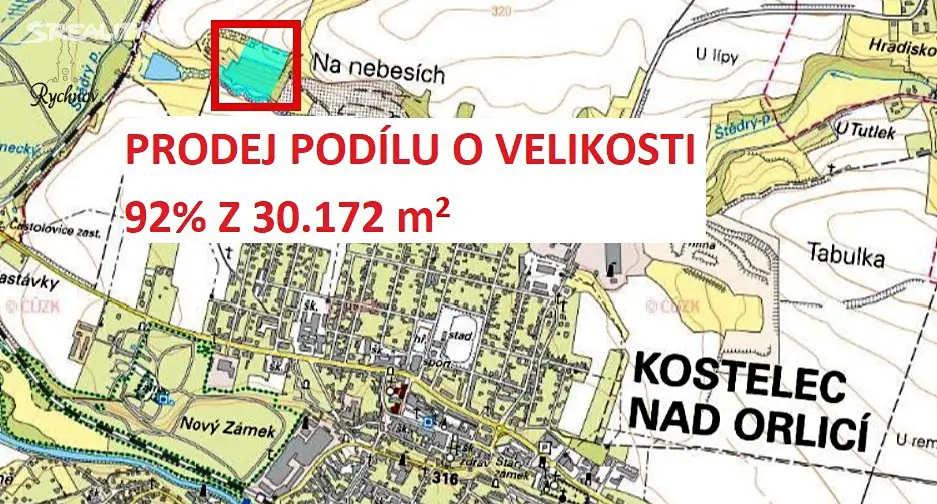 Prodej  lesa 30 172 m², Kostelec nad Orlicí, okres Rychnov nad Kněžnou