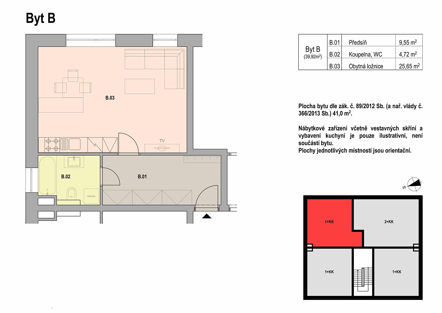 Prodej bytu 1+kk 41 m², Znojmo, okres Znojmo