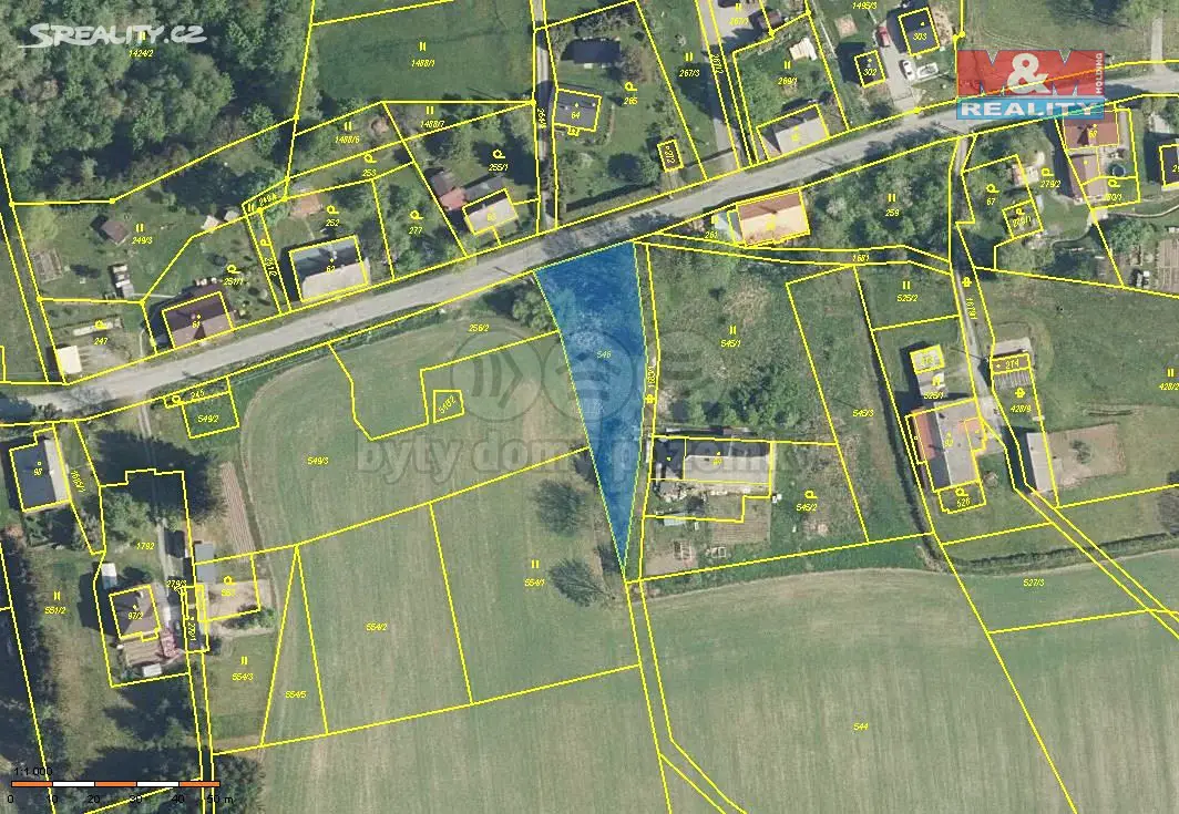 Prodej  stavebního pozemku 1 033 m², Štíty - Heroltice, okres Šumperk