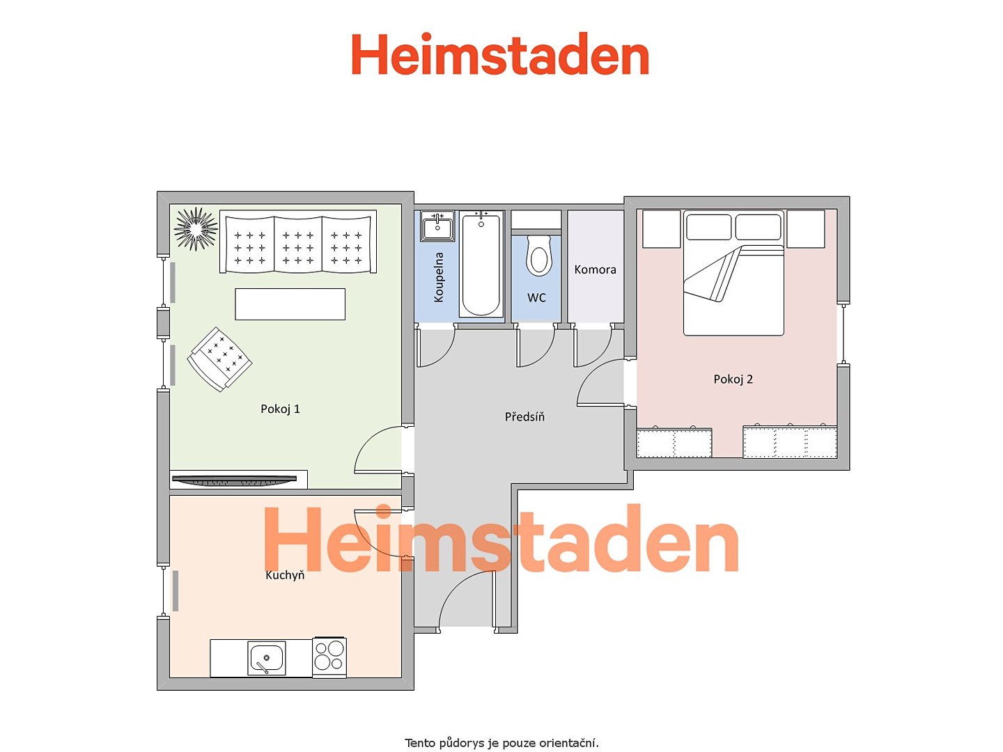 Pronájem bytu 2+1 54 m², Beethovenova, Havířov - Město
