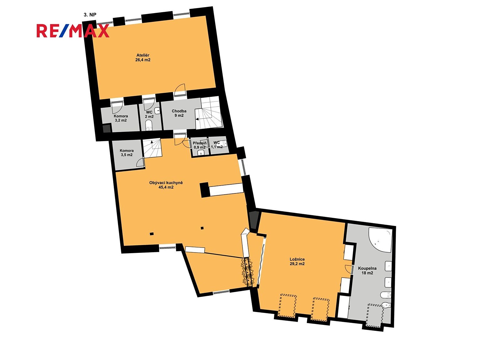 Prodej bytu 3+kk 145 m² (Mezonet), Velké náměstí, Strakonice - Strakonice I
